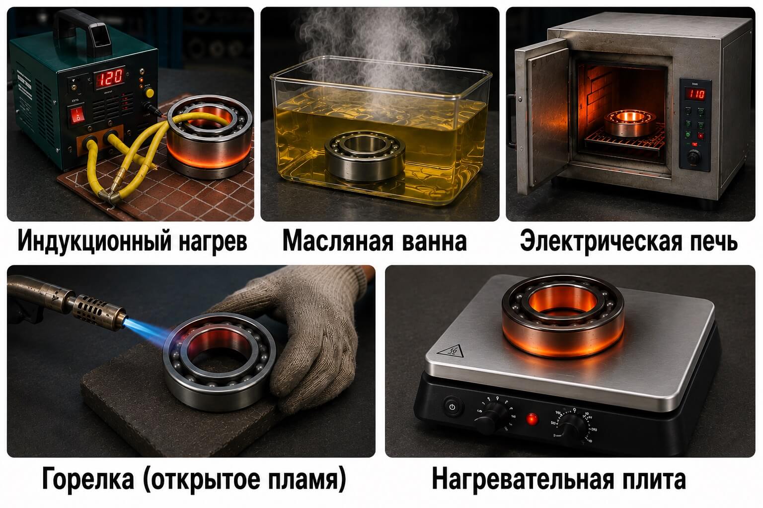 Способы нагрева подшипников