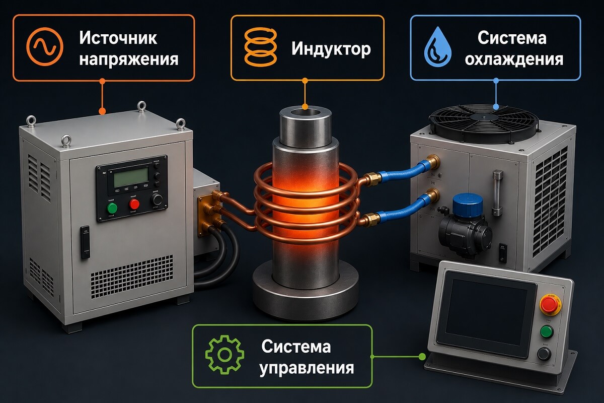 Устройство системы индукционного нагрева